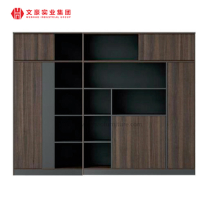Офисная мебель Wenhao, стеллажи, индивидуальный деревянный офисный книжный шкаф 
