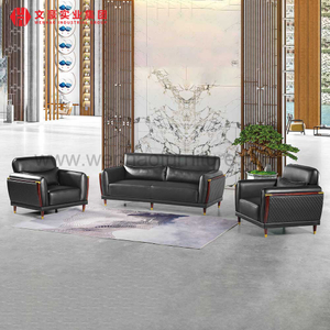 Essential Office Черный кожаный диван Диваны в офисной мебели