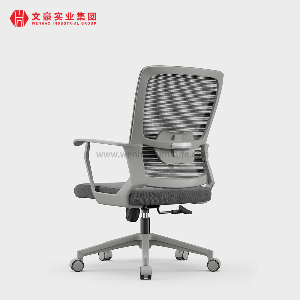 Верхние серые сетчатые кресла-коляски для домашнего офиса, мягкие настольные стулья с поясничной опорой